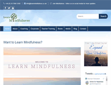 Tablet Screenshot of learnmindfulness.co.uk